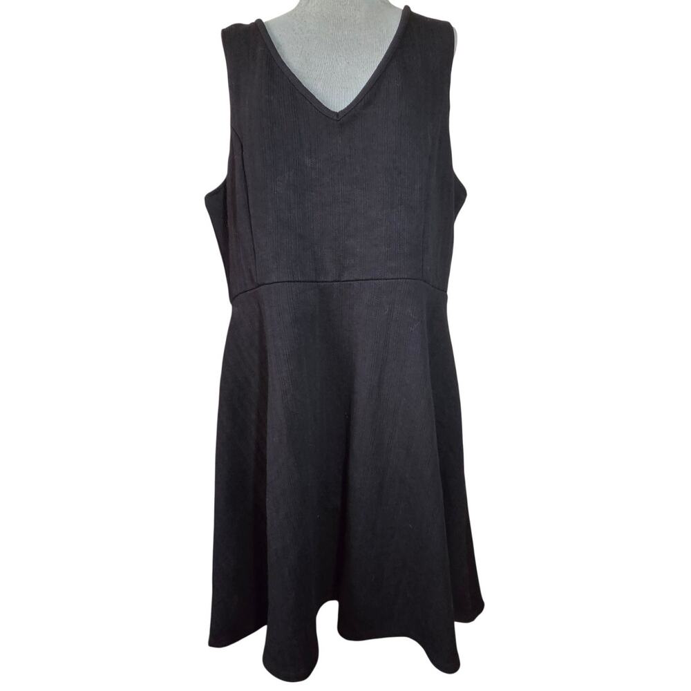 Black Sleeveless Skater Dress Size XL
